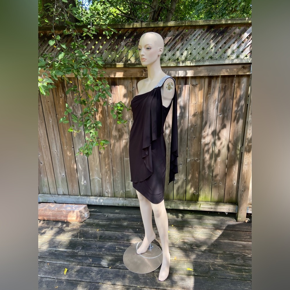 🐦‍⬛ 5/$25 🐦‍⬛ Fancy & Flowy Single Strap Asymmetrical Dress - Picture 8 of 16